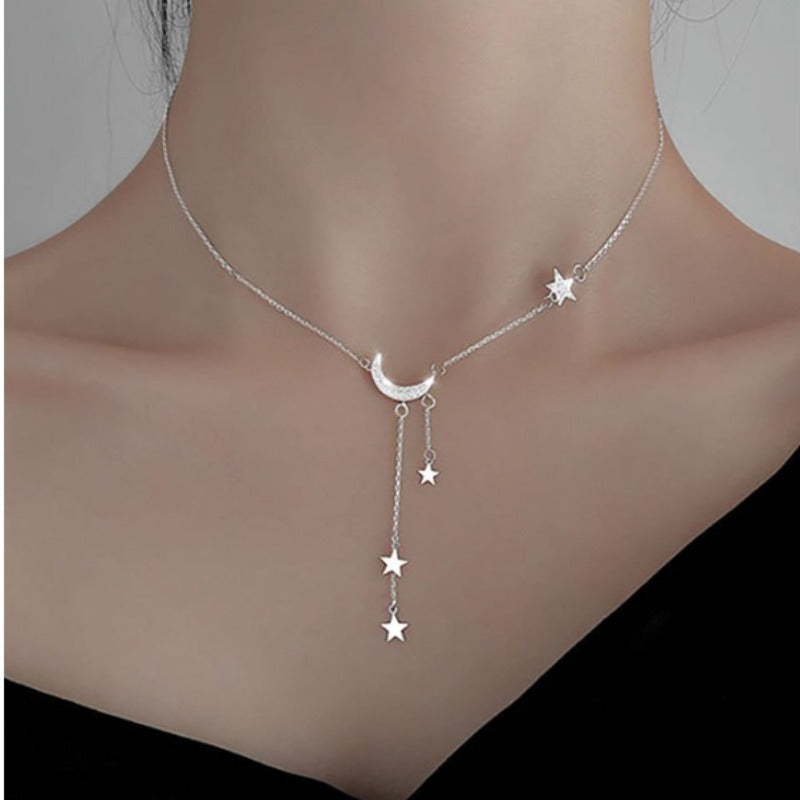 Women's Silver-Plated Star Tassel Pendant Necklace