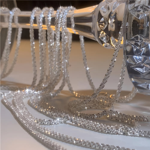 2-Piece Silver-Plated Layered Chain Necklace Set for Women