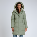 Women's Long Hooded Quilted Puffer Coat