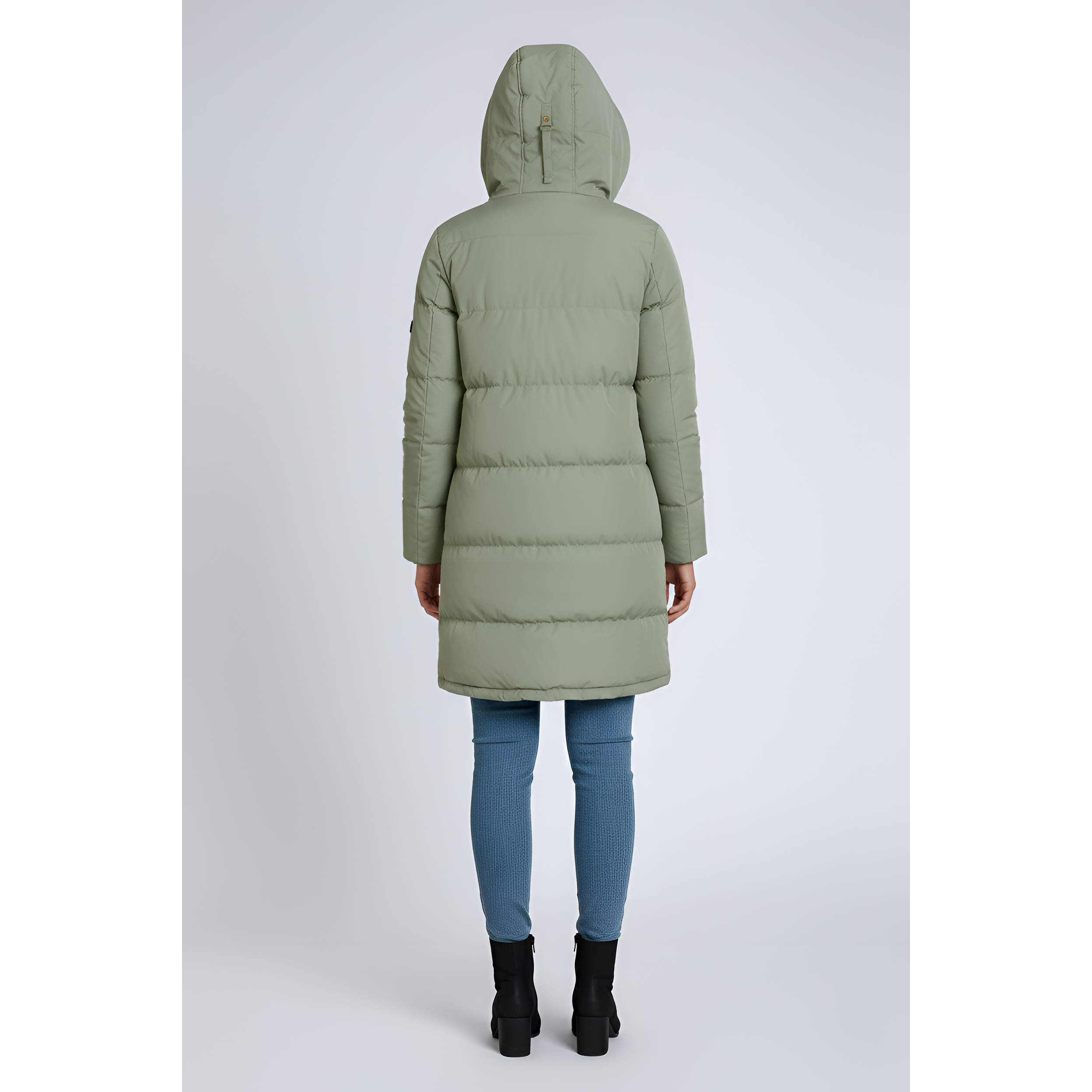 Women's Long Hooded Quilted Puffer Coat