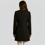 Women's Tailored Single-Breasted Mid-Length Coat