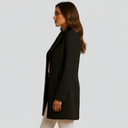 Women's Tailored Single-Breasted Mid-Length Coat