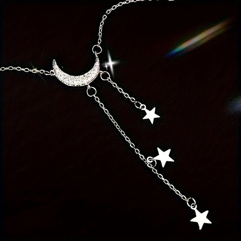Women's Silver-Plated Star Tassel Pendant Necklace